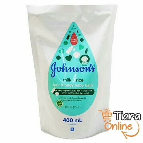 [0383308] JOHNSONS MILK + RICE HAIR & BODY BABY BATH REF : 400 ML 