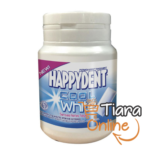 [1454183] HAPPYDENT COOL WHITE BOTOL : 52.8 GR