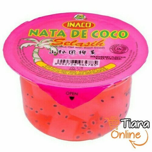 [1333508] INACO - NATA DE COCO STRAWBERRY SELASIH : 200 GR 