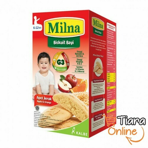 [1223096] MILNA - BISCUIT BAYI APPLE & JERUK : 65 GR 