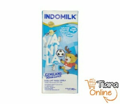 [1302016] INDOMILK - UHT FULL CREAM VANILA : 190 ML 