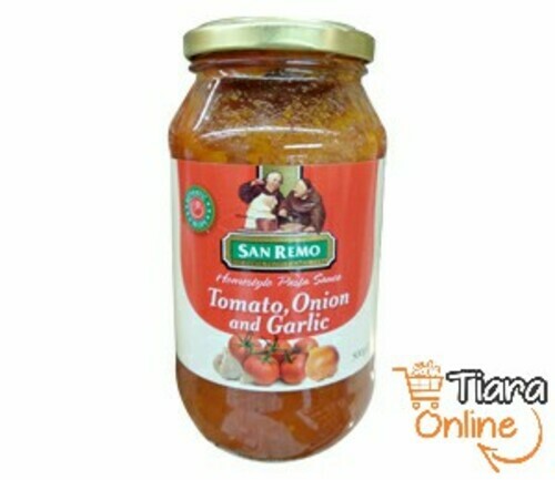 [1163088] SAN REMO SAUCE TOMATO,ONION & GARLIC : 500 GR