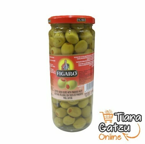 [1013747] FIGARO - GREEN OLIVES WITH PIMIENTO : 450 GR