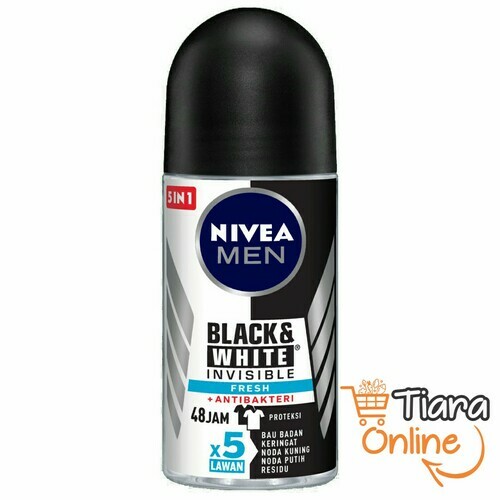 [0244681] NIVEA - MEN DEO ROLL ON BLACK & WHITE : 50 ML