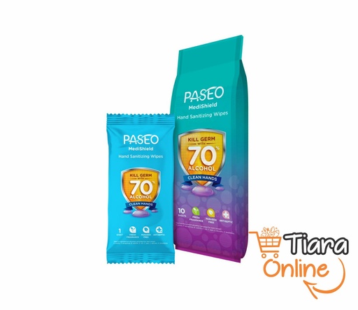 [0223534] PASEO - MEDISHIELD HAND SANITIZING WIPES : 10'S