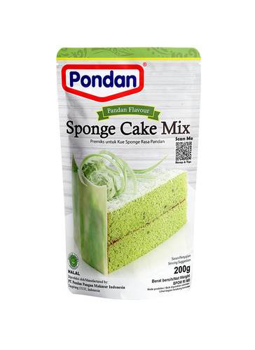 [1134221] PONDAN SPONGE CAKE MIX PANDAN : 200 GR