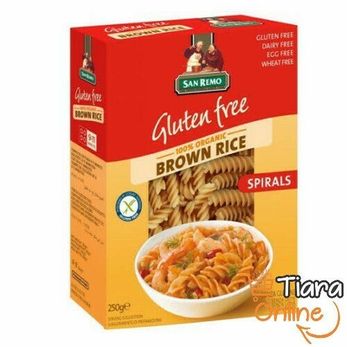 [1184523] SAN REMO - SPIRALS GLUTEN FREE BROWN RICE : 250 GR