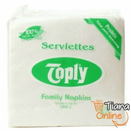 [0223326] TOPLY - NAPKIN WHITE LIPAT 2 : 100'S