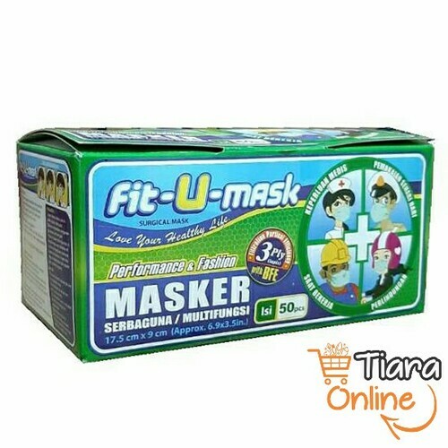 [0303121] U-MASK - MASKER HIJAU BOX 3PLY : 50'S