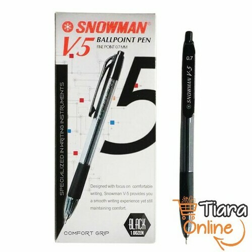 [0714249] SNOWMAN - BALLPOINT V-5 : 0.7 HITAM