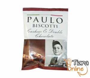 [1426063] PAULO - BISCOTTI CASHEW & DARK CHOCO : 80 GR 